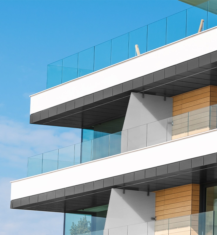 parapetti in vetro per balconi - vetro in architettura - givrem_hospitality