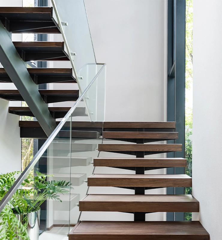 parapetto in vetro per interni - architettura vetro - givrem_retail