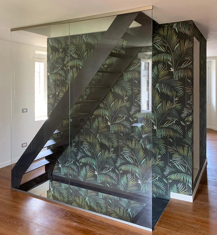 parapetto scala in vetro - vetro design - givrem_residential