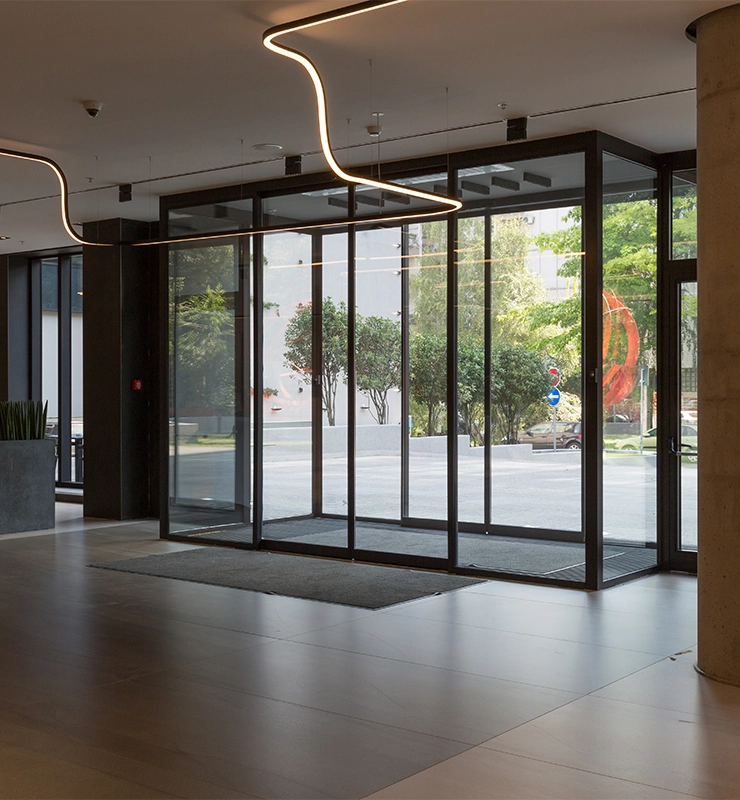 porte automatiche in vetro - vetro in architettura - givrem_hospitality