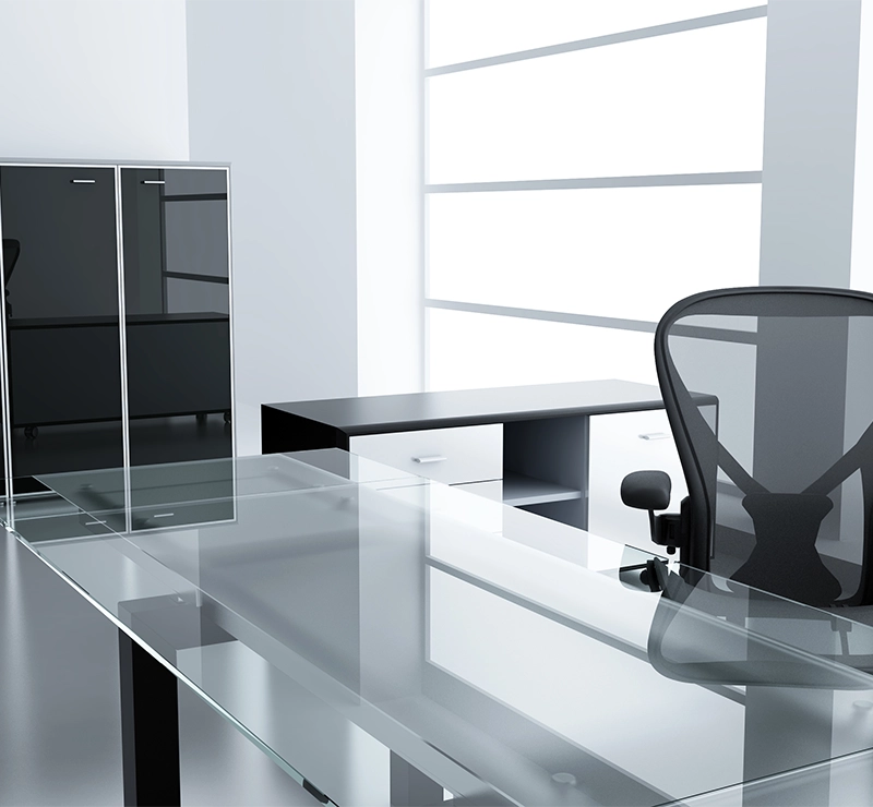 scrivania vetro ufficio - vetro architettura - givrem_corporate