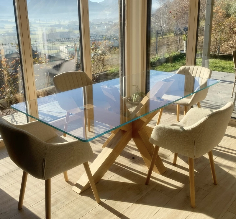 tavolo da pranzo in vetro - vetro design - givrem_residential